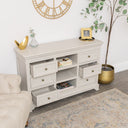 Large Taupe-Grey Wooden Sideboard Cabinet - Daventry Taupe-Grey Range