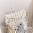 Large Taupe Metal Wire Storage Laundry Basket