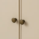 Large Taupe &amp; Wooden 4 Door Sideboard - Claudia Range