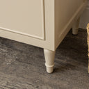 Large Taupe &amp; Wooden 4 Door Sideboard - Claudia Range