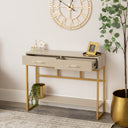 Large Two Drawer Console / Dressing Table - Liana Taupe Range