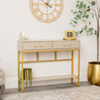 Large Two Drawer Console / Dressing Table - Liana Taupe Range