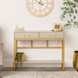 Large Two Drawer Console / Dressing Table - Liana Taupe Range
