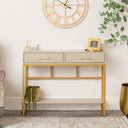 Large Two Drawer Console / Dressing Table - Liana Taupe Range