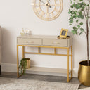 Large Two Drawer Console / Dressing Table - Liana Taupe Range