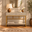 Large Two Drawer Console / Dressing Table - Liana Taupe Range