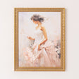 Large Vintage Ballerina Gold Framed Wall Print - 40cm x 50cm