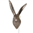 Large Wall Mounted Brass Metal Hare With Monocle