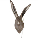 Large Wall Mounted Brass Metal Hare With Monocle