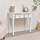Large White 2 Drawer Dressing Table &amp; Stool Set - Daventry White Range