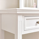Large White 2 Drawer Dressing Table &amp; Stool Set - Daventry White Range