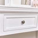 Large White 2 Drawer Dressing Table &amp; Stool Set - Daventry White Range