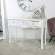 Large White 3 Drawer Console/Dressing Table - Victoria Range