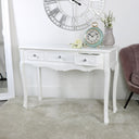 Large White 3 Drawer Console/Dressing Table - Victoria Range
