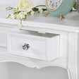 Large White 3 Drawer Console/Dressing Table - Victoria Range