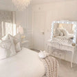 Large White 3 Drawer Console/Dressing Table - Victoria Range