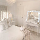 Large White 3 Drawer Console/Dressing Table - Victoria Range