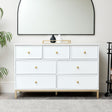 Large White 7 Drawer Chest of Drawers - Aisby White Range