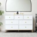 Large White 7 Drawer Chest of Drawers - Aisby White Range