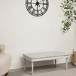 Large White Distressed Glass Table Top Square Coffee Table