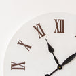 Large White Metal &amp; Black Detailed Wall Clock - 60cm x 60cm