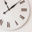Large White Metal &amp; Black Detailed Wall Clock - 60cm x 60cm