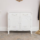 Large White Sideboard Cupboard - Pays Blanc Range