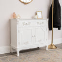 Large White Sideboard Cupboard - Pays Blanc Range