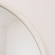 Large White Washed Wooden Round Wall Mirror - 80cm x 80cm