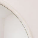 Large White Washed Wooden Round Wall Mirror - 80cm x 80cm
