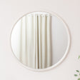Large White Washed Wooden Round Wall Mirror - 80cm x 80cm
