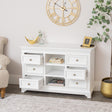 Large White Wooden Sideboard Cabinet - Daventry White Range