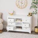 Large White Wooden Sideboard Cabinet - Daventry White Range