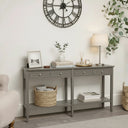 Large Wooden 4 Drawer Console Table/Sideboard