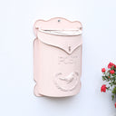 Wall Mounted Metal Light Pink Post Box