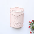 Wall Mounted Metal Light Pink Post Box