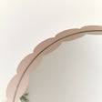 Light Pink Scallop Framed Round Mirror - 50cm x 50cm