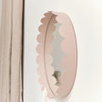 Light Pink Scallop Framed Round Mirror - 50cm x 50cm