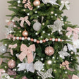 Light Pink &amp; White Glitter Bauble Ball Garland - 180cm (1.8m / 70.8')