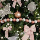 Light Pink & White Glitter Bauble Ball Garland - 180cm (1.8m / 70.8')