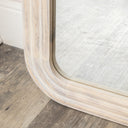 Light Wooden Arched Tall Wall &amp; Leaner Mirror - 142cm x 47cm