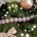 Lilac Purple Wooden Beaded Ball Garland Christmas Decoration - 150cm