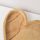 Mango Wood Decorative Heart Display Tray - 25cm