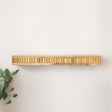 Mango Wood Fluted Wooden Wall Shelf - 70cm