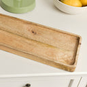 Mango Wood Rectangular Decorative Tray - 34.5cm