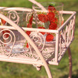 Pink Round Garden Bar Cart Drinks Trolley Style Plant Stand