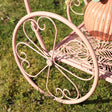 Pink Round Garden Bar Cart Drinks Trolley Style Plant Stand