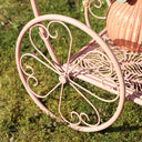 Pink Round Garden Bar Cart Drinks Trolley Style Plant Stand