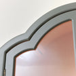 Arched Sage Green &amp; Peach Wall Cabinet 79cm x 57cm