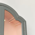 Arched Sage Green &amp; Peach Wall Cabinet 79cm x 57cm